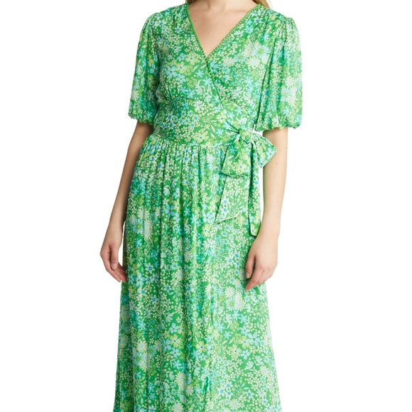 BTFL-Life Kyla Green Wrap Maxi Dress NWT - Picture 3 of 11